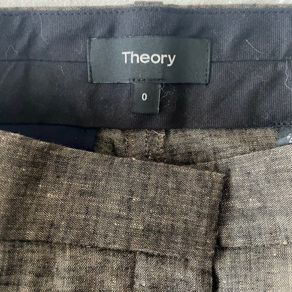 Theory Treeca Linen Blend Pants Size 0 - image 6